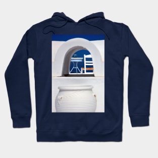 Have a seat in Firostefani - Santorini island Hoodie